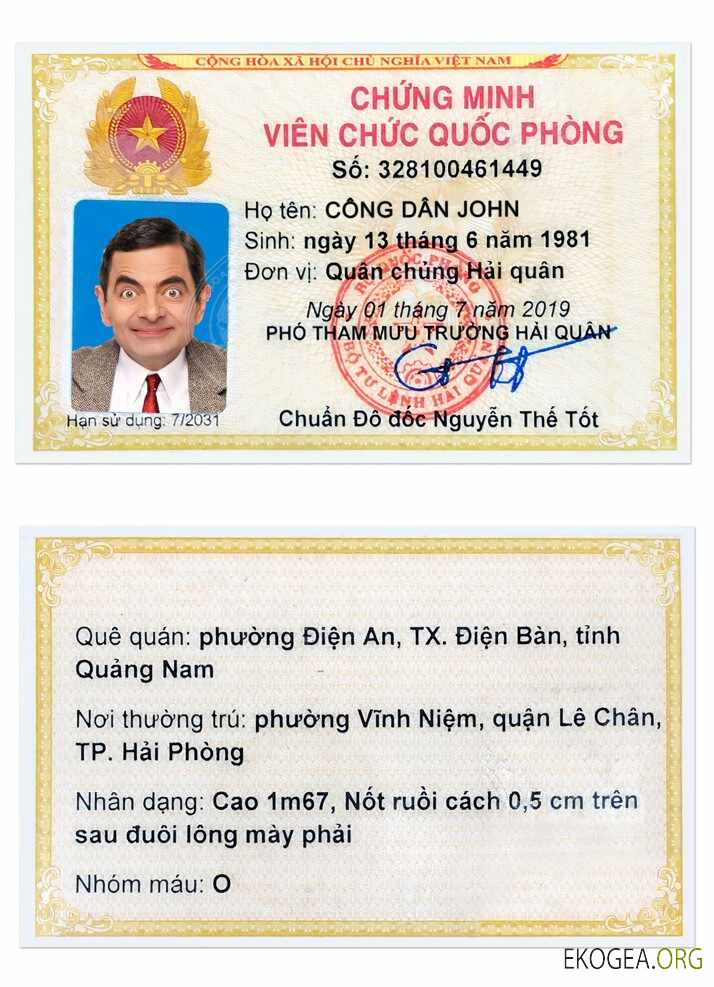 Modèle PSD de carte d'identité du VIETNAM, version 3 (1)